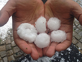 Big hailstones (photo, © Bulstrad)