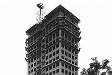 Construction of the Vienna Ringturm building, 1952 (photo, © Archiv Boltenstern)